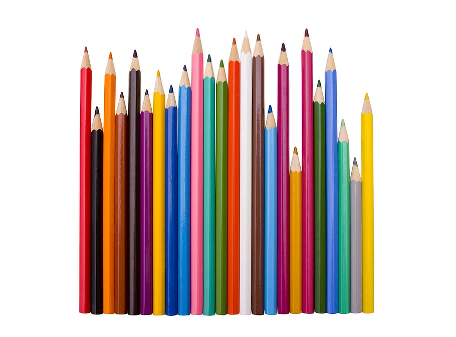 assorted color pencils, Color, Group, Variation, Art, image, objects