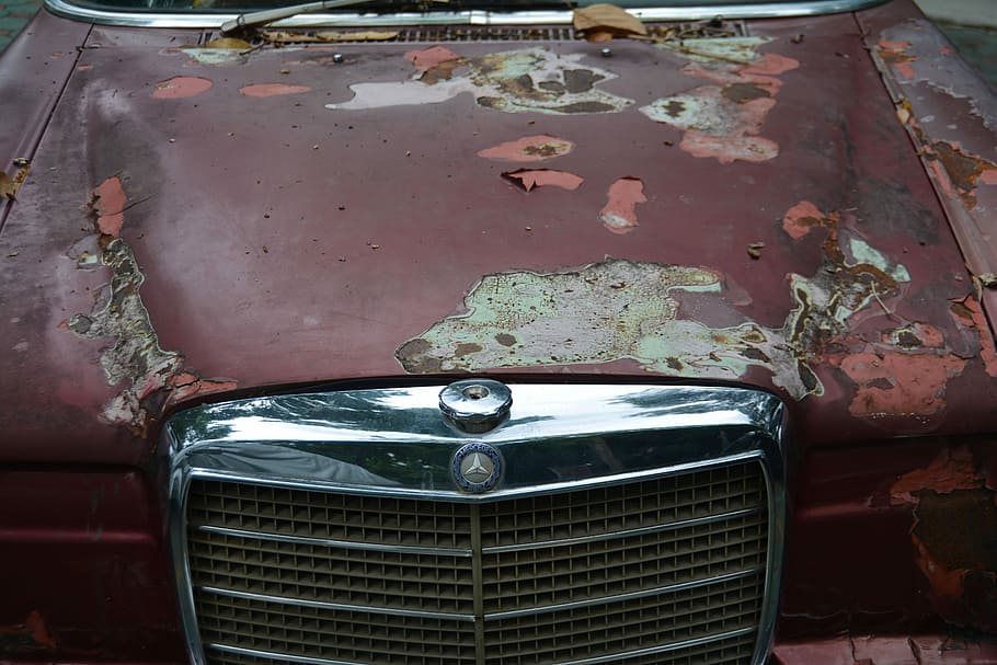 Old, Banger, Car, Wreck, old banger, accident, derelict, deserted HD wallpaper
