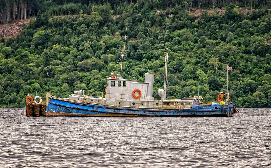 ship, boot, cutter, cemetery, boat cemetery, loch ness, scotland HD wallpaper