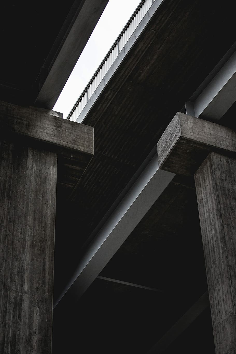low-angle photography of brown concrete buildings, untitled, bridge HD wallpaper
