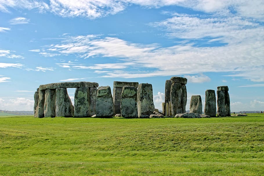 Stonehenge, England, stone henge, united kingdom, grass, sky
