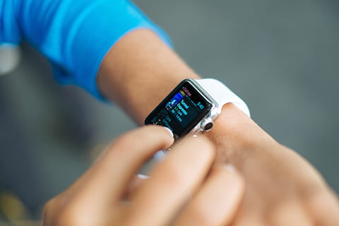 person holding black smartwatch, smart watch, apple, technology HD wallpaper