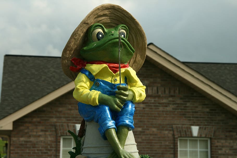frog, ceramic, decoration, ceramic figures, decorative, painted HD wallpaper