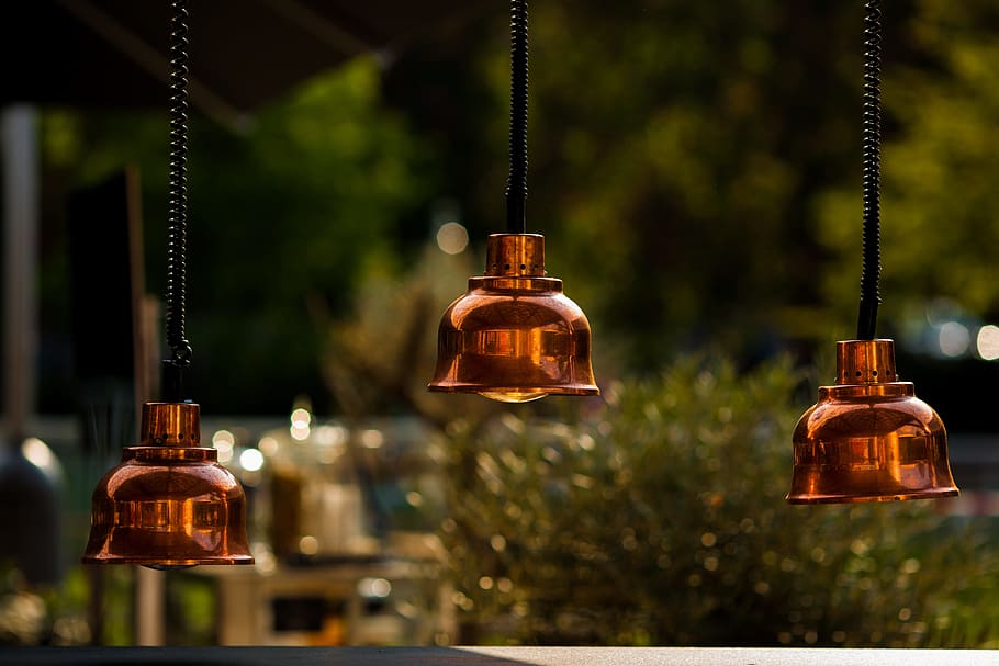 bell, sound, bokeh, restaurant, shop, red, lamp, hanging, illuminated HD wallpaper