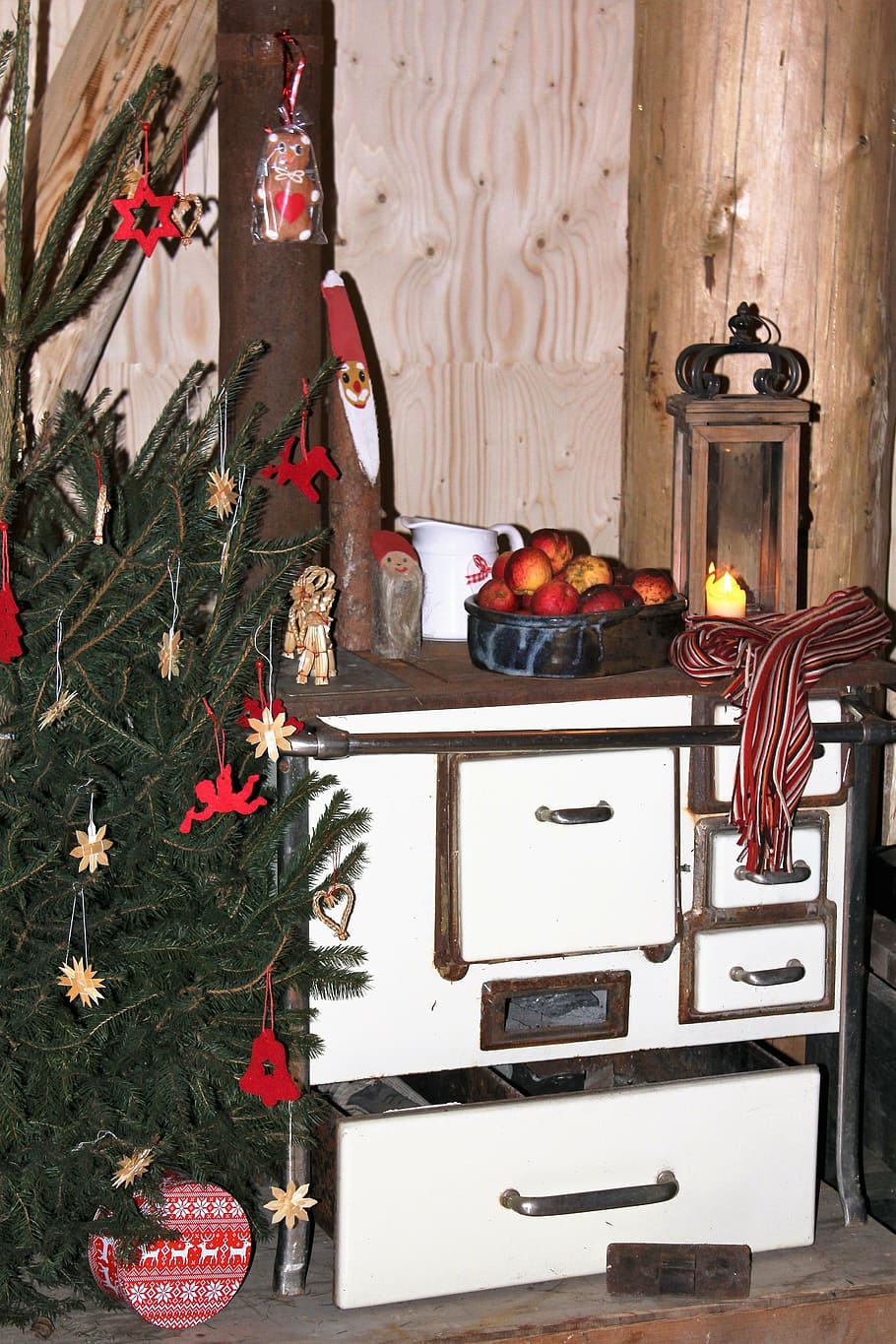 roma table, warm, oven, einheizen, wood burning stove, christmas HD wallpaper
