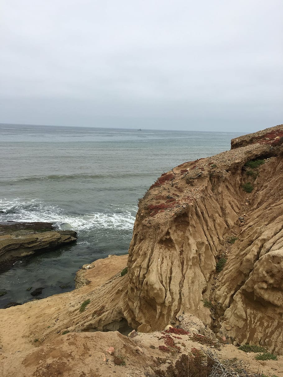 cliffs, ocean, blue, water, sea, nature, landscape, travel HD wallpaper