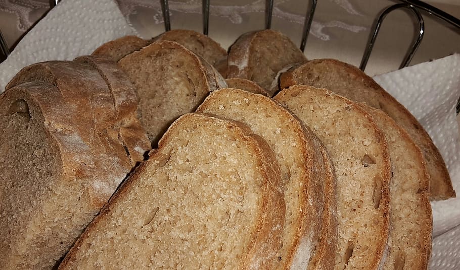 bread, bake, pastries, bread slices, food, buffet, breakfast HD wallpaper