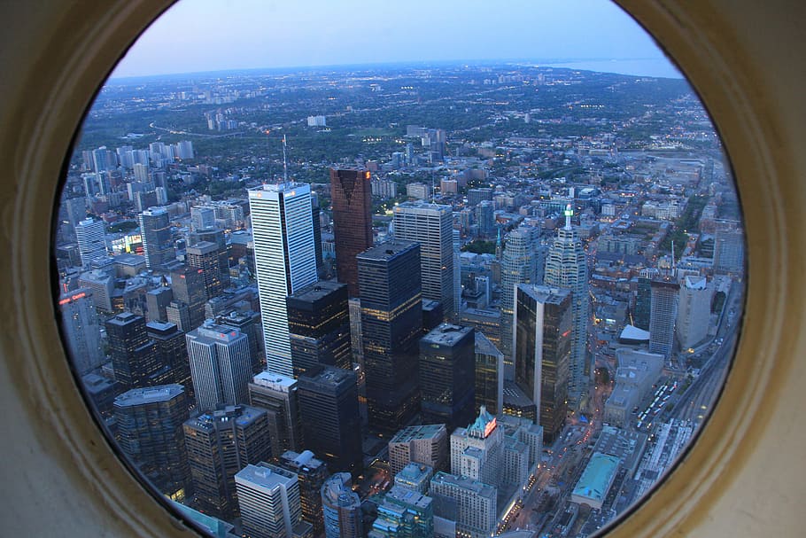 Toronto, View, Tower, Modern, Cityscape, skyscraper, window HD wallpaper