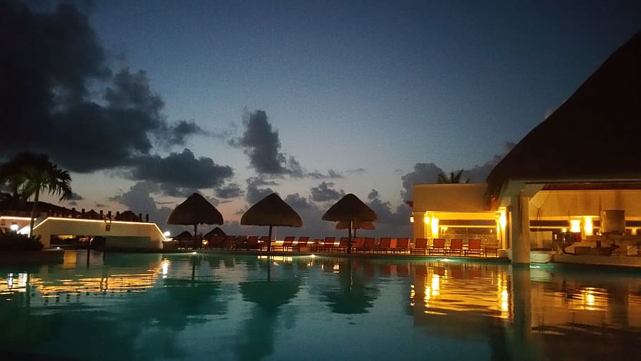 Cancun, Pool, Moon Palace, water, vacations, hotel, tropical Climate