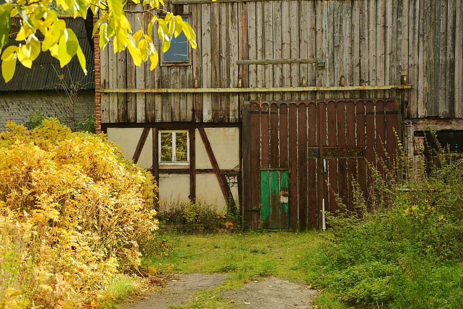 Barn, Farm, Old, Lapsed, Agriculture, scheuer, truss, scale HD wallpaper