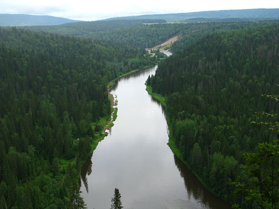 r, usva, perm krai, river, sky, nature, landscape, forest, scenics - nature HD wallpaper