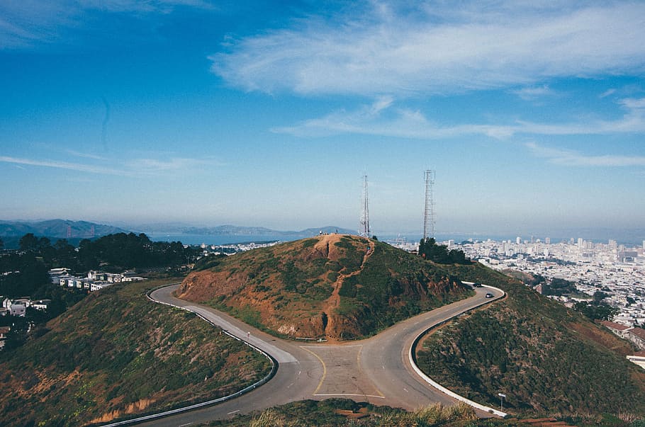 san francisco, twin peaks, exploration, tower, architecture, HD wallpaper