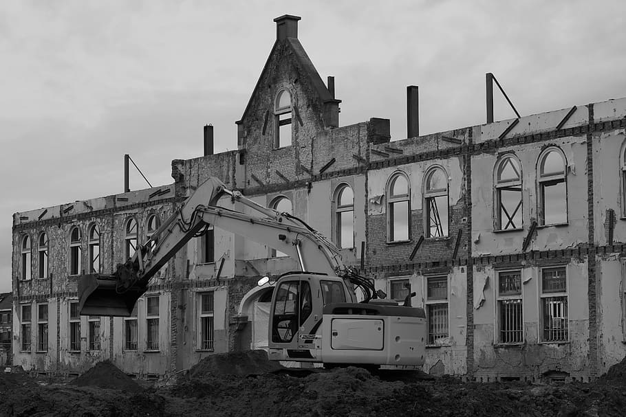 excavators, dig, facade, architecture, building, historic building HD wallpaper