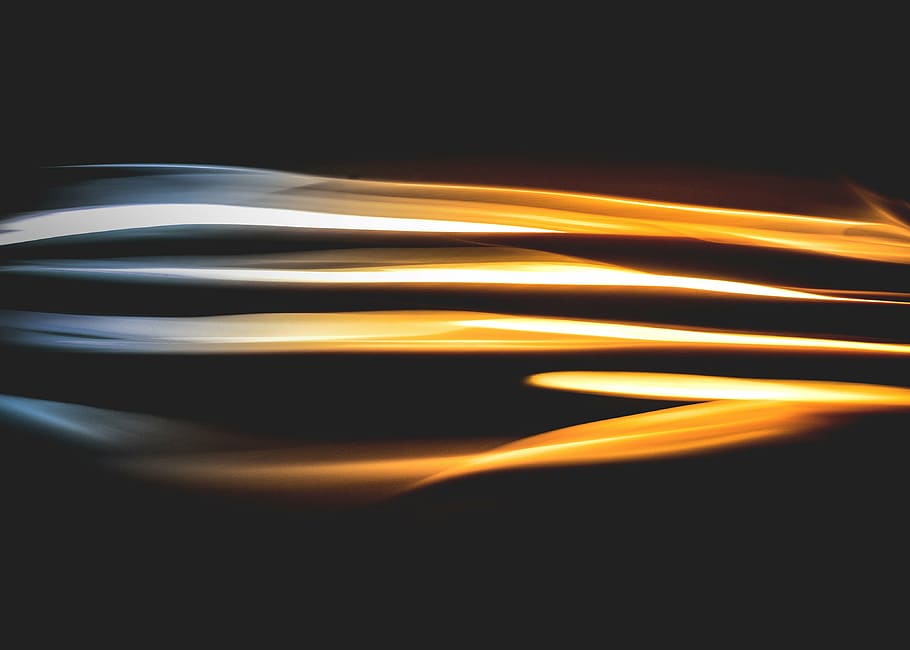 orange and black illustration, dark, light, abstract, illuminated HD wallpaper