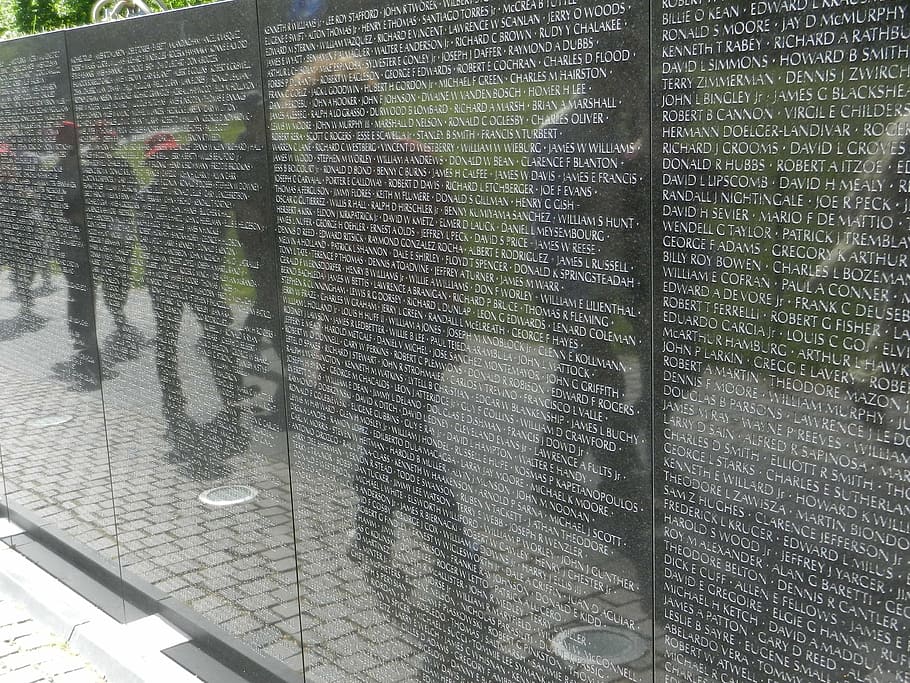 viet nam, memorial, army, stone, veteran, reflection, respect, HD wallpaper