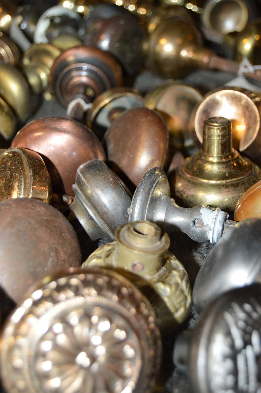 knobs, pile, architecture, perspective, construction, metal HD wallpaper