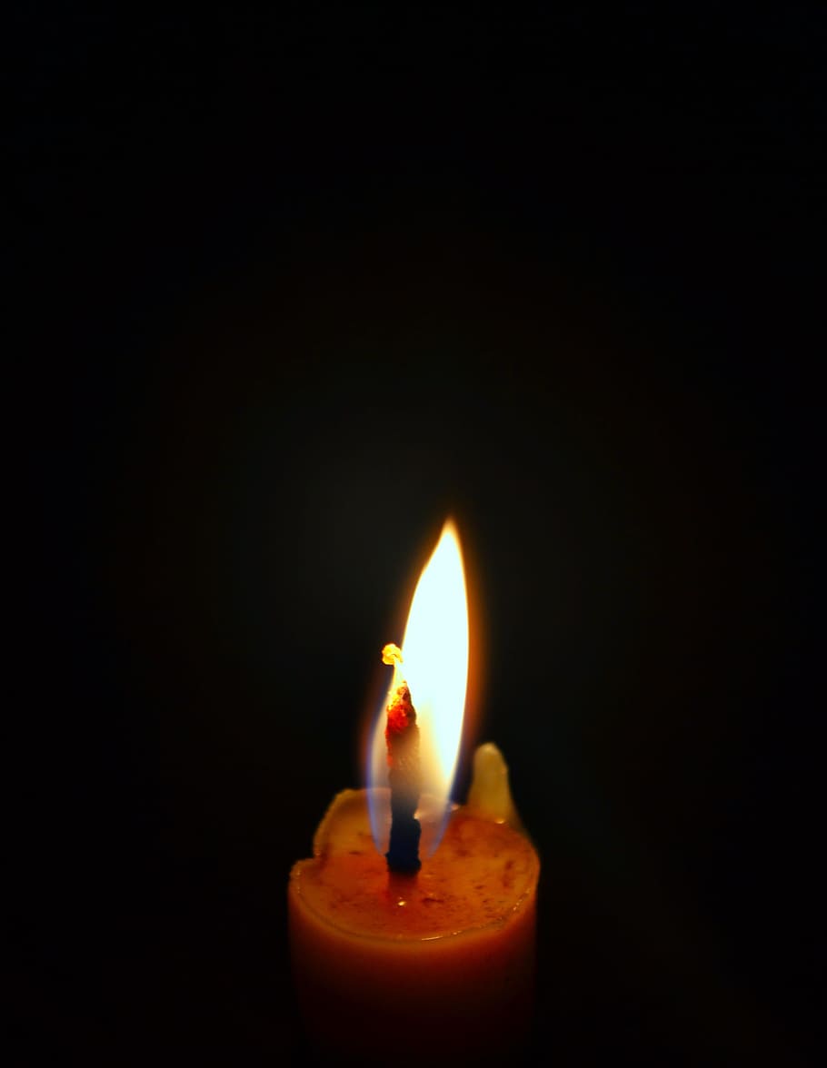 Candle, Light, Dark, Flame, Night, candlelight, romantic, wax HD wallpaper