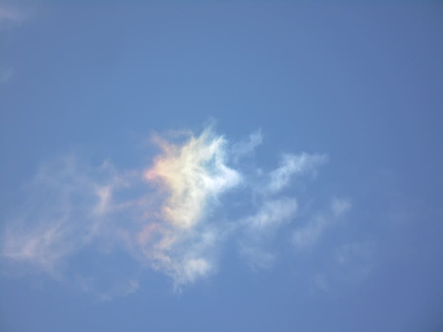 cloud, iridescent, sundog, light effect, halo effect, atmospheric, HD wallpaper