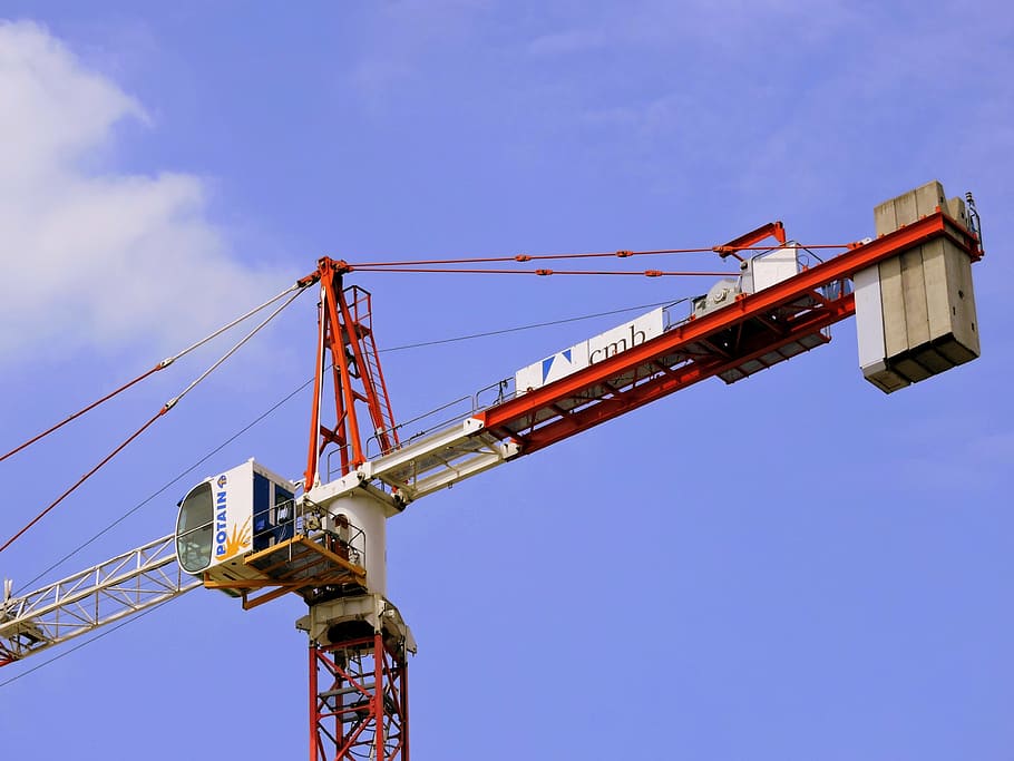 crane, construction, work, building, height, sky, construction Industry HD wallpaper