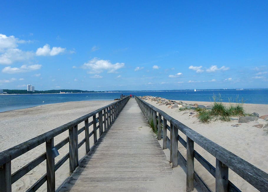 web, bridge, beach, baltic sea, boardwalk, water, holiday, recovery HD wallpaper