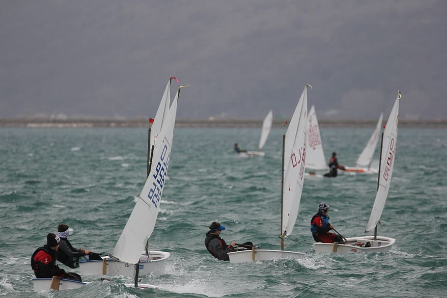 sailing, optimist, sea, sport, people, nautical Vessel, regatta HD wallpaper