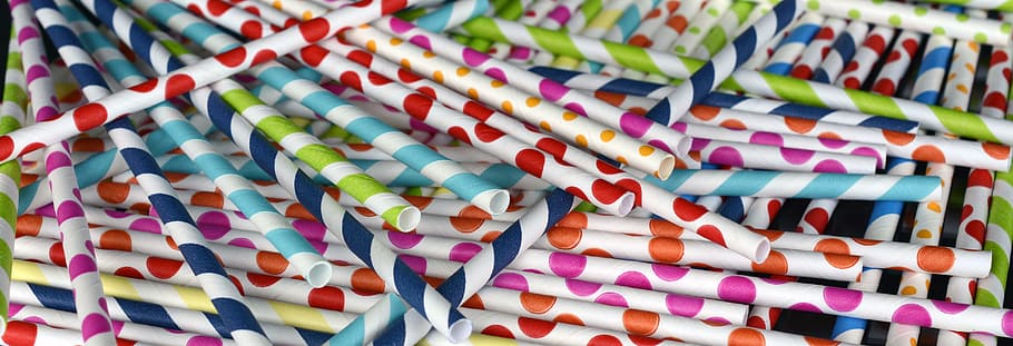 blue-white-and-red rods, straw, drink, plastic, color, drinking tubes HD wallpaper