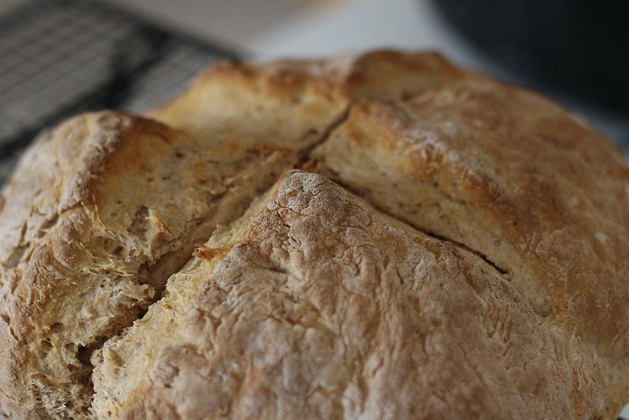 irish soda bread, homemade, food, baked, quick bread, bakery HD wallpaper