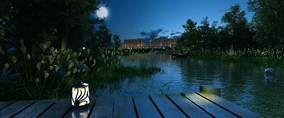 Building, Animation, Single, Frame, a single frame, reflection HD wallpaper