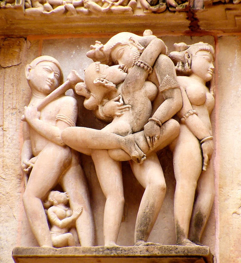 khajuraho, india, temple, sculpture, travel, religions, statue, HD wallpaper