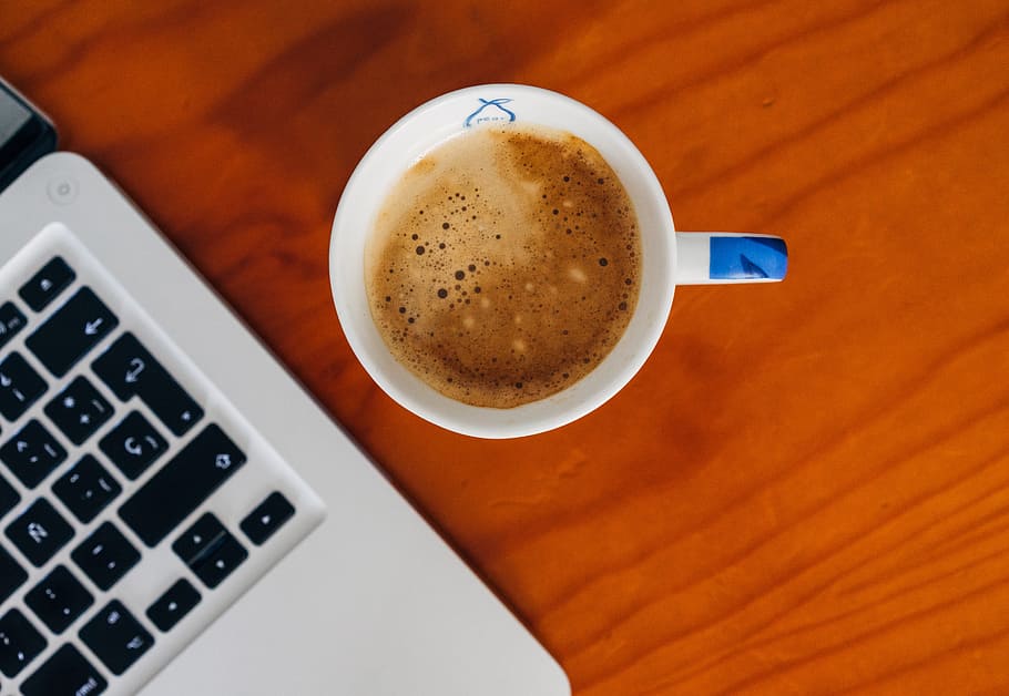 espresso, coffee, macbook, laptop, computer, office, desk, business HD wallpaper