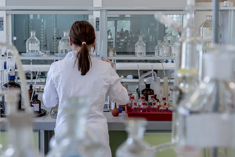 person wearing white laboratory coat, analysis, diagnostics HD wallpaper