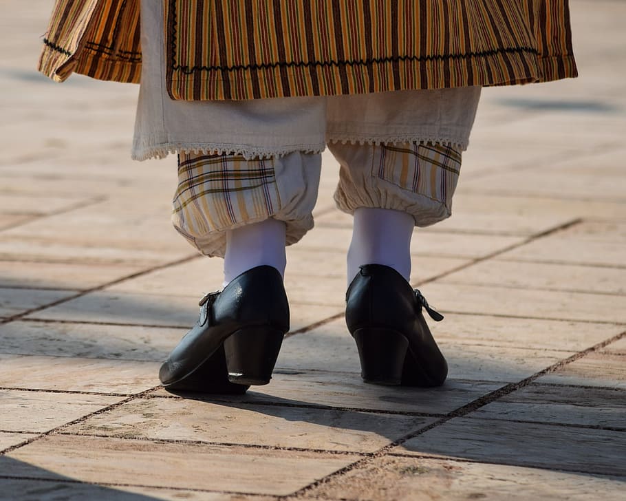 shoes, dancing, dancer, traditional, folklore, female, uniform HD wallpaper