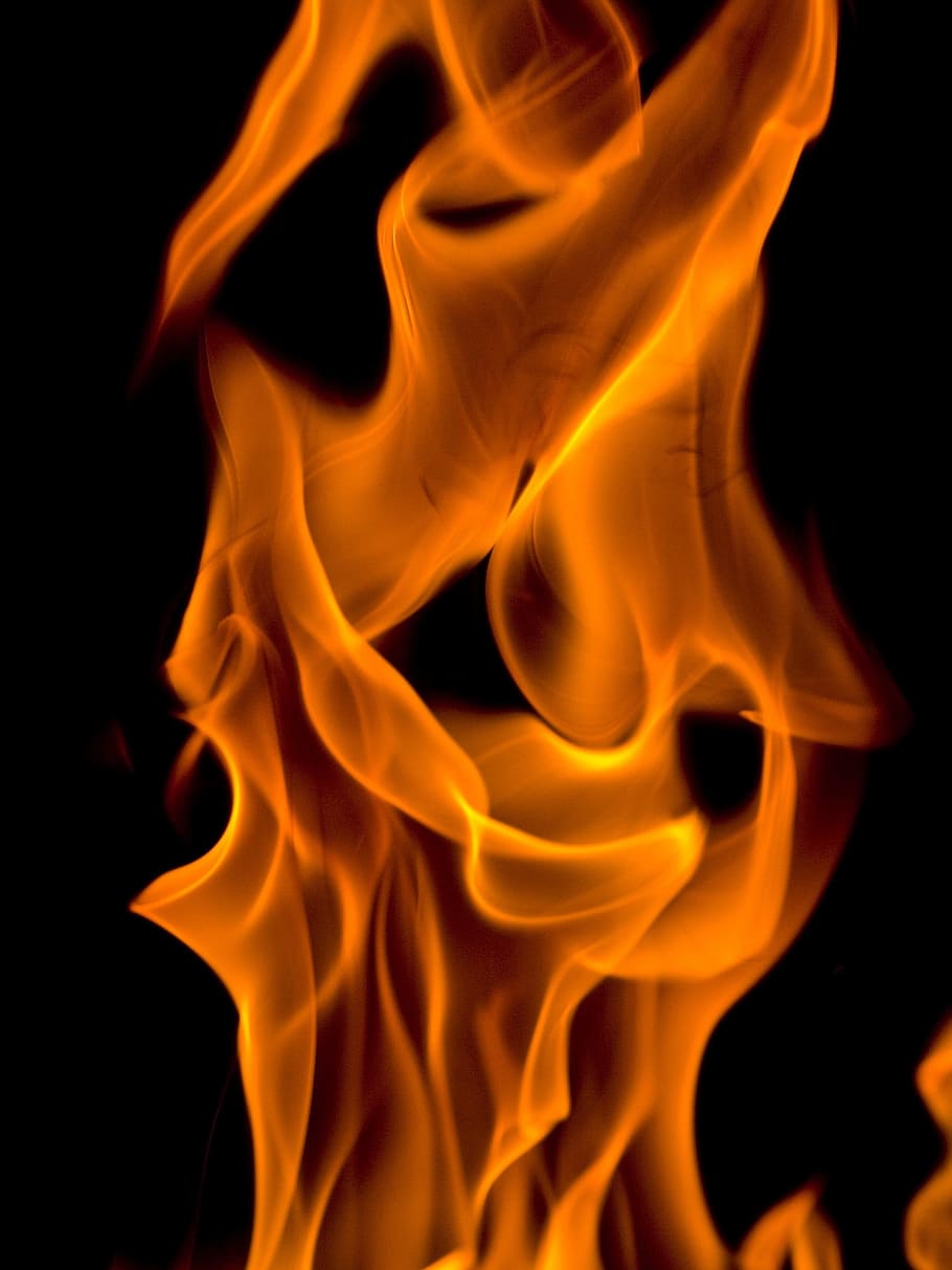 flames, flickering, fire, design, shapes, hot, burning, study, HD wallpaper