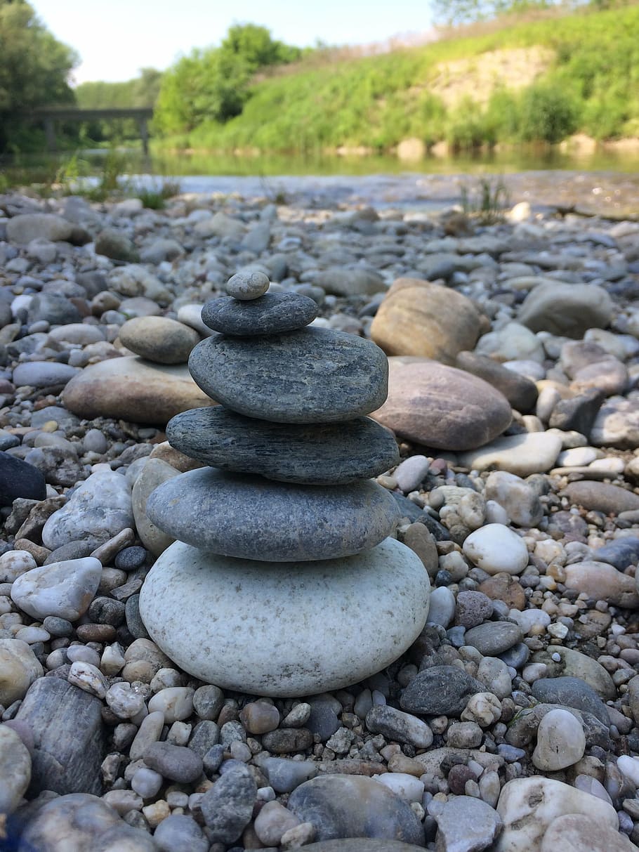 stone, nature, background, stone - object, solid, rock, balance HD wallpaper