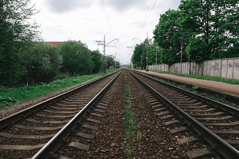 Railways and industrial view, industry, railroad Track, transportation HD wallpaper