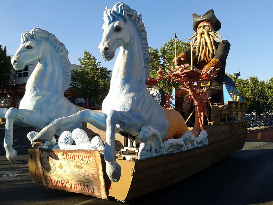 floats, parade, ride, party, statue, sculpture, cultures, architecture HD wallpaper