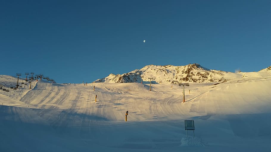Ski Run, Ski Area, Skiing, Mountains, snow, winter, wintry HD wallpaper