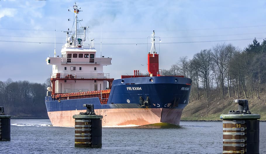 freighter, ship, nok, container, port, container ship, shipping HD wallpaper