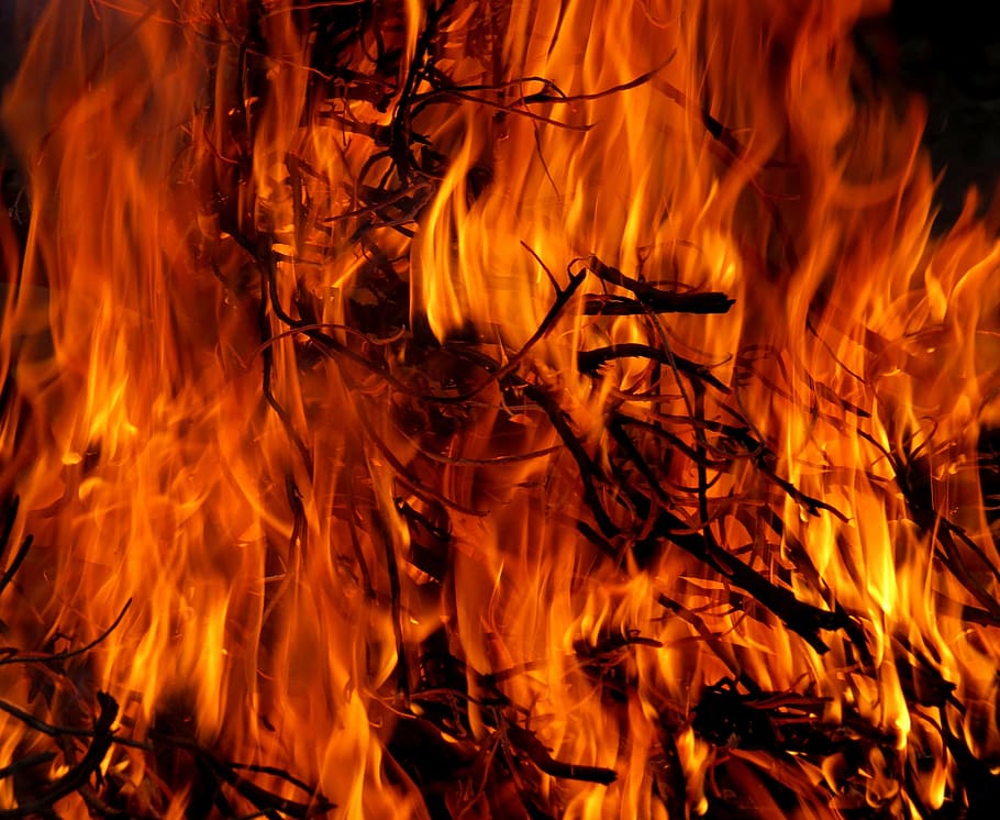 burning, fire, flame, hot, fire - Natural Phenomenon, heat - Temperature HD wallpaper