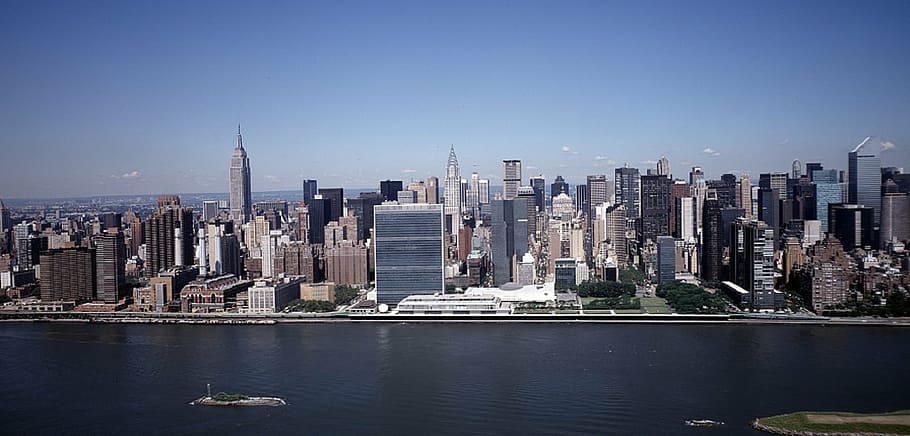 cityscape, manhattan, skyline, view, landmark, nyc, urban, metropolis HD wallpaper