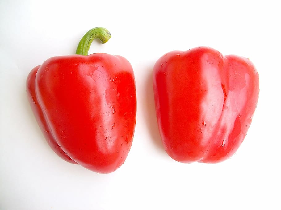 vegetables, material, red, paprika, cross section, food, food and drink HD wallpaper