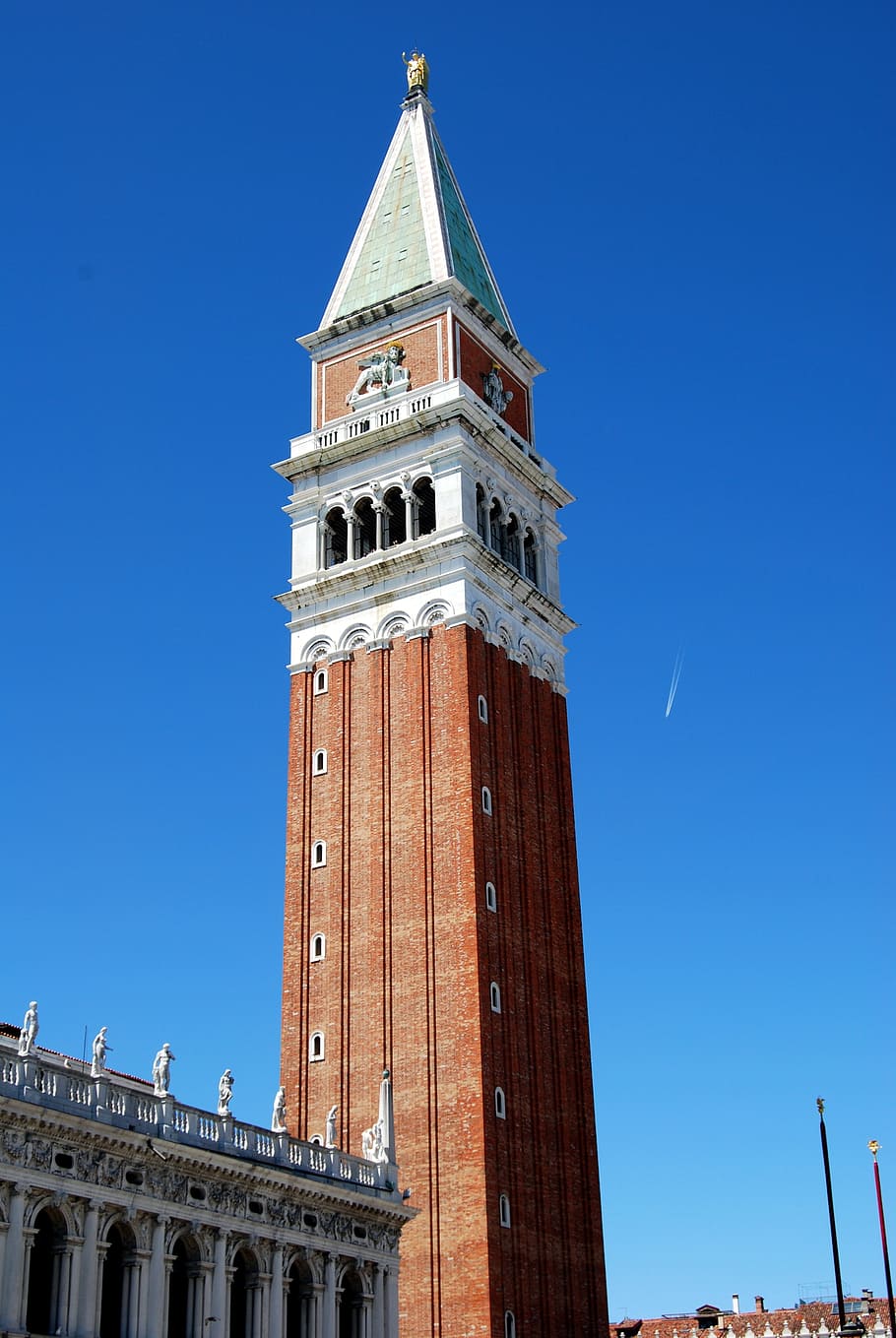 campanile, venice, st mark's, italy, built structure, building exterior, HD wallpaper
