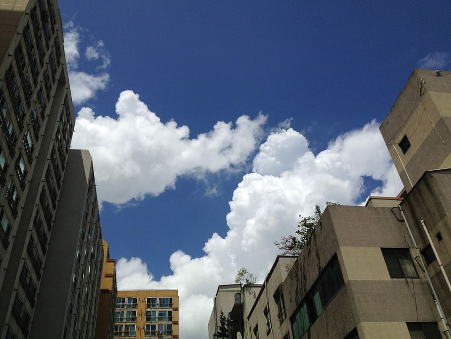 Cbd, Parking, Building, Cloud, sky, cloud - sky, building exterior HD wallpaper