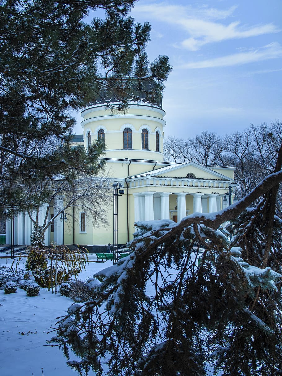 cathedral, snow, efi, winter, architecture, built structure, HD wallpaper