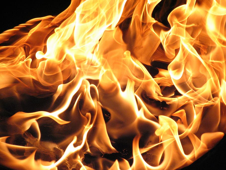 Fire, Flame, Hell, Burn, heat - temperature, burning, smoke - physical structure HD wallpaper