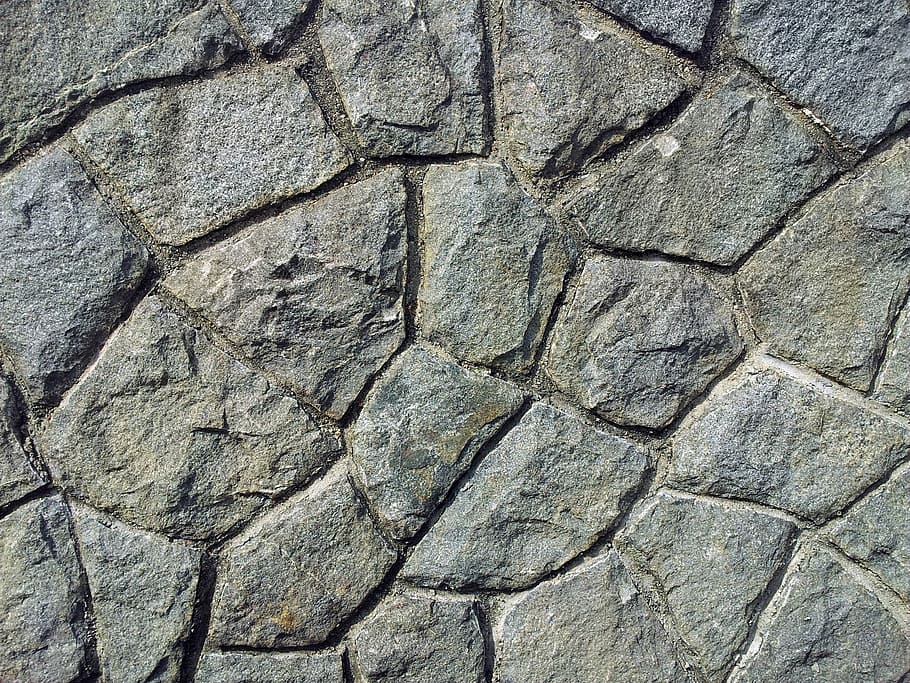 gray concrete pavement, stone, wall, rocks, stones, granite HD wallpaper