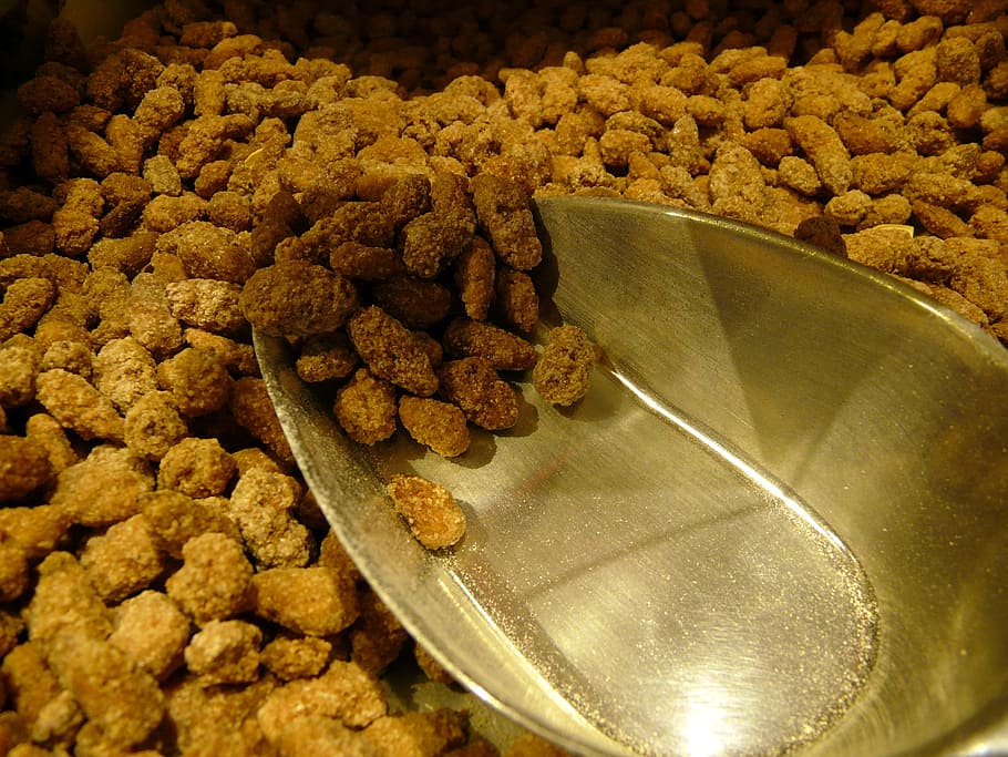 burnt peanuts, sweetness, peanut kernels, brown, confectionery HD wallpaper