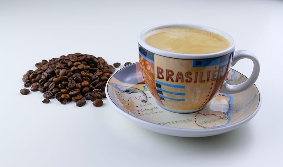 Coffee, Cup, Coffee Beans, coffee cup, crema, coffee - drink HD wallpaper