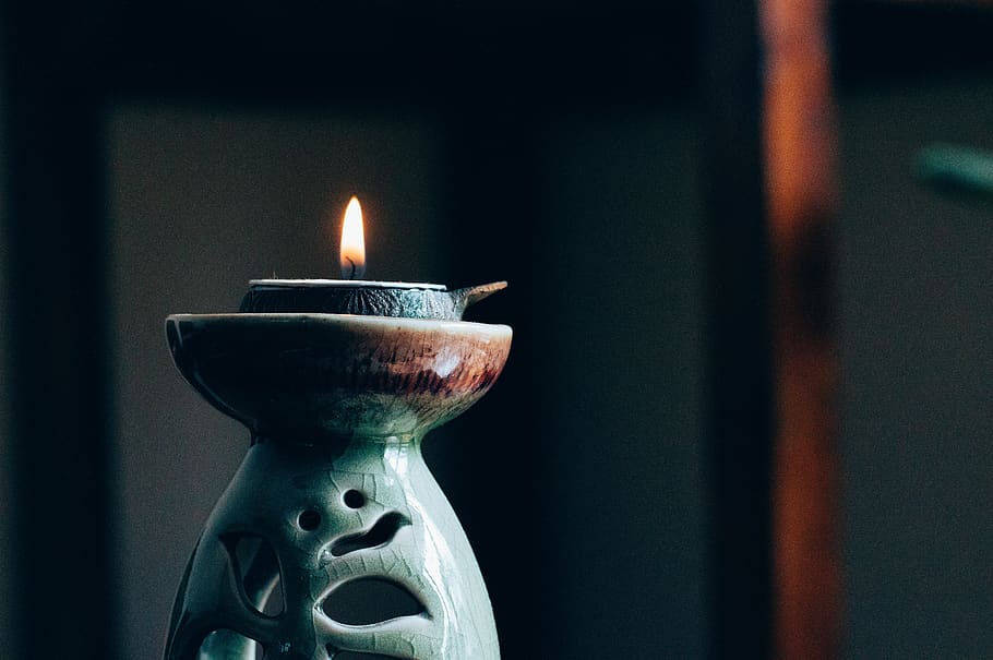 candle, light, fire, flame, dark, night, lighting, burning HD wallpaper