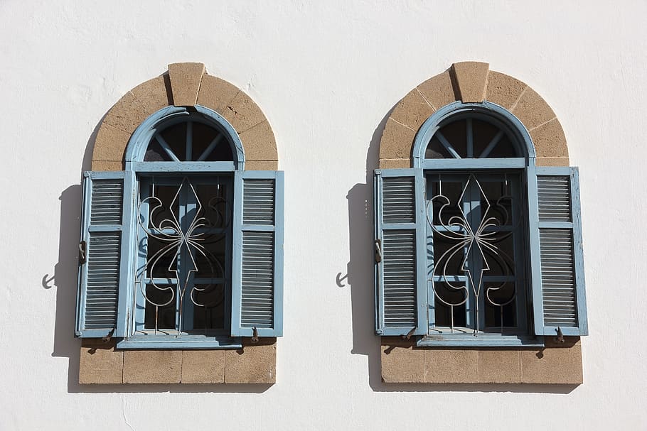 architecture, window, building, house, wall, shutter, morocco HD wallpaper